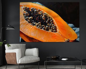 Schilderij Papaya van Blikvanger Schilderijen