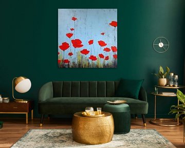 La grâce des coquelicots : un portrait naturel sur Color Square