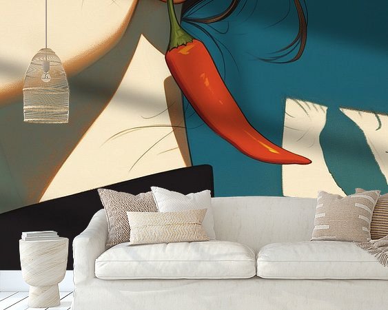 Voorbeeld van het werk in een kamer