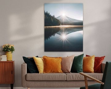 Étoile solaire avec reflet