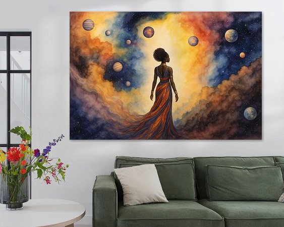 Voorbeeld van het werk in een kamer