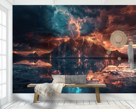 Voorbeeld van het werk in een kamer