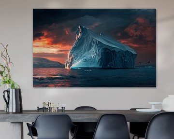 Lumière magique du matin sur les icebergs
