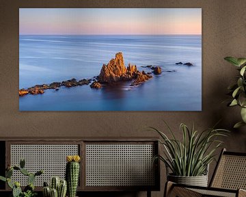 Zonsondergang bij Cabo de Gata, Zuid Spanje van Adelheid Smitt