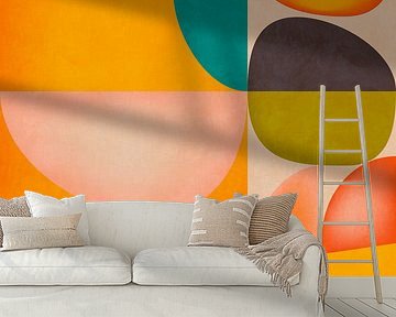 Bauhaus, round abstract geometric shapes series, picture V by Ana Rut Bre