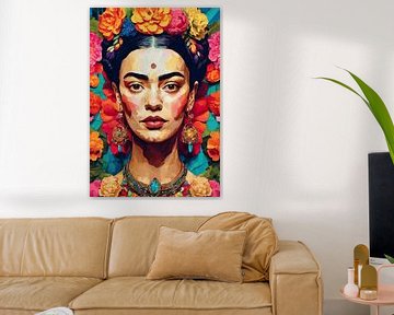 epic portrait illustration of Frida sur Dreamy Faces