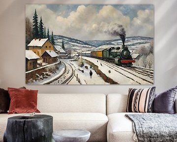 Steam train in the Black Forest by Kees van den Burg