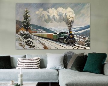 Steam train in the Black Forest by Kees van den Burg