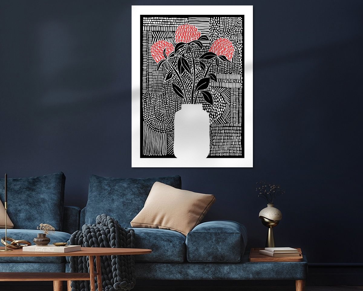 Voorbeeld van het werk in een kamer