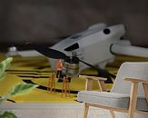 Voorbeeld van het werk in een kamer