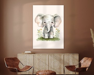 Cute elephant nursery by Tiny Treasures