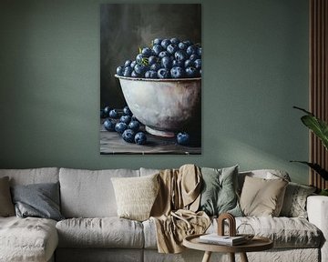 Painting Blueberries by Blikvanger Schilderijen