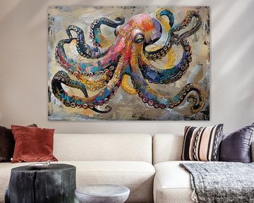 Gemälde Oktopus von Kunst Kriebels