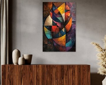 Abstract Kleurrijk | Spectrum Mosaic van Kunst Kriebels