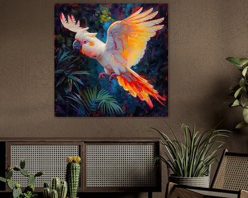 Neon-Papagei | Leuchtende Vogel-Rhapsodie von Kunst Laune