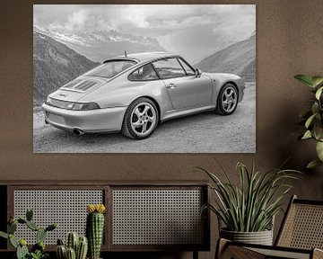 Porsche 911 sportwagen in de Alpen van Sjoerd van der Wal Fotografie