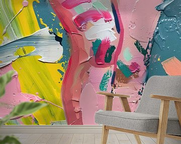 Knieën - Modern Abstract van Blikvanger Schilderijen