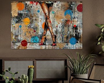 Modern Abstract | Long Legs, Long Heels van Blikvanger Schilderijen