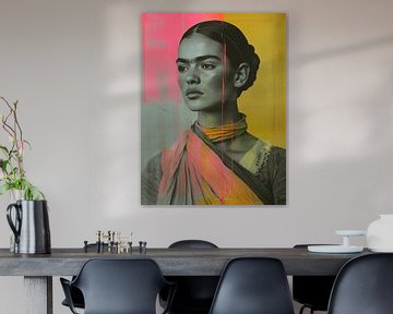 Frida in neon kleuren van Carla Van Iersel