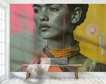 Frida in Neonfarben von Carla Van Iersel