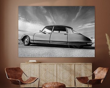 Citroën DS klassische Limousine in Schwarz und Weiß von Sjoerd van der Wal Fotografie