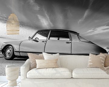 Citroën DS klassieke limousine in zwart en wit van Sjoerd van der Wal Fotografie