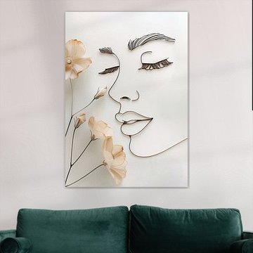 Shadow lines and delicate flowers