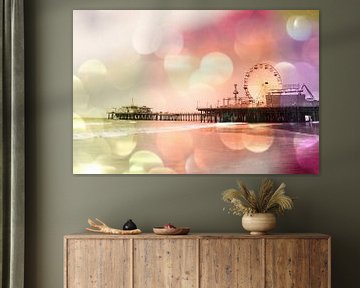 Sparkling pink Santa Monica Pier by Christine aka stine1