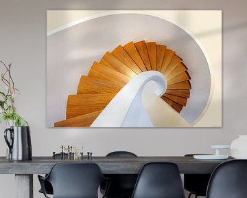 The chic spiral staircase in an office by Truus Nijland