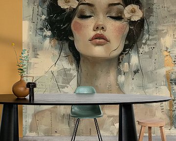 Modern and abstract portrait with a dreamy feel by Carla Van Iersel