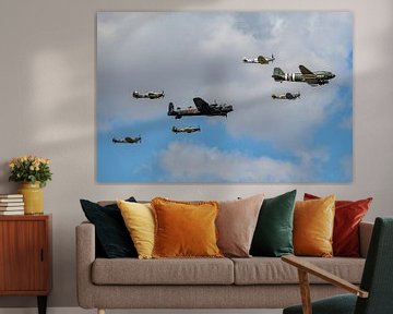 Flyby Battle of Britain Memorial Flight. van Jaap van den Berg