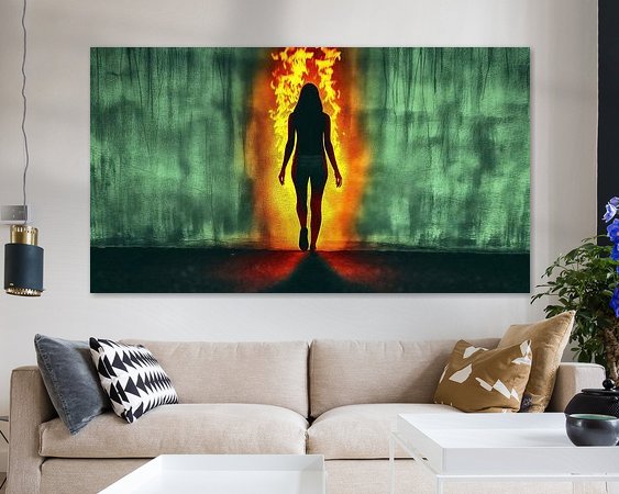 Voorbeeld van het werk in een kamer