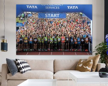 Marathon Amsterdam 2014 - Start toplopers van Albert van Dijk