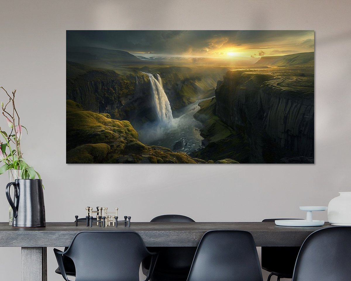 Voorbeeld van het werk in een kamer