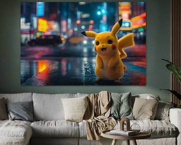 Pikachu in de stad van Richard Rijsdijk
