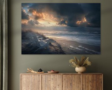 Lumière pourpre sur la rive