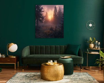 Rêve de forêt en lumière
