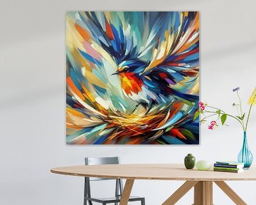 Roodborstje Art II van Jessica Berendsen