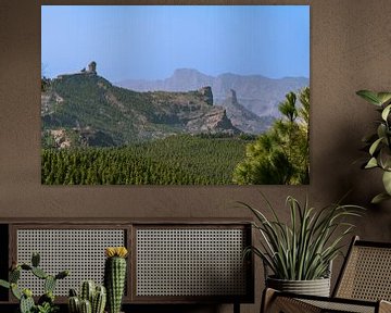 Panoramic view of Roque Nublo and Roque Bentayga by Peter Baier