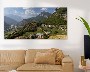 Montvernier and Mountains, Savoie, France by Imladris Images