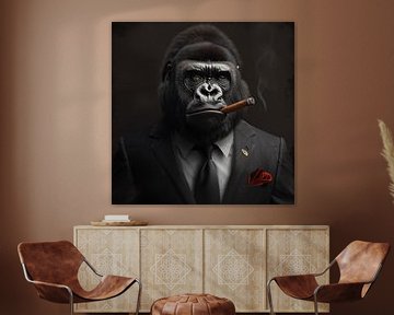 Gorilla mit einer Zigarre von TheXclusive Art