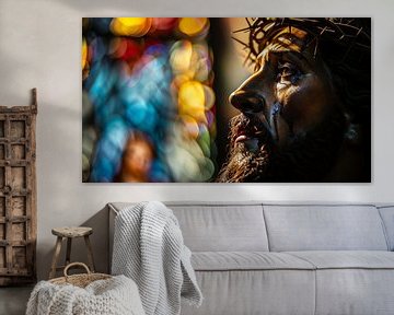 Jezus christus en glas in lood van The Xclusive Art
