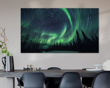 Ciel étoilé en Alaska aurore boréale timelapse sur TheXclusive Art