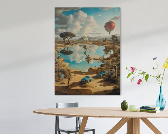 Voorbeeld van het werk in een kamer