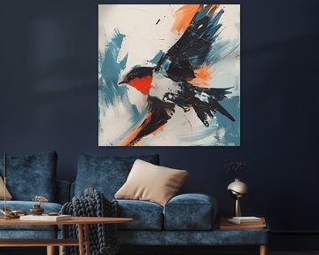 Swallow abstract artistic by TheXclusive Art