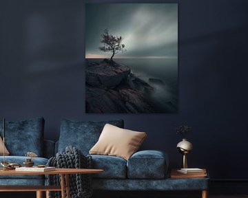 Arbre côtier en solitude