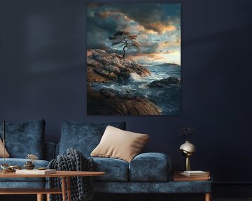 Limite des arbres au bord de la mer