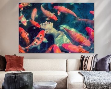 The woman in the koi pond by Frank Daske | Foto & Design