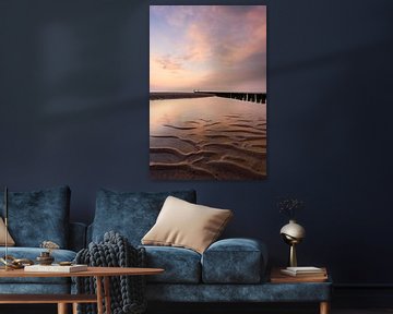 Strukturen am Strand von Zeeland von Jolanda de Leeuw