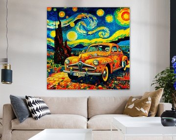 Cheerful coloured car inspired by Gustav Klimt and van Gogh.( 3 ) by Ineke de Rijk